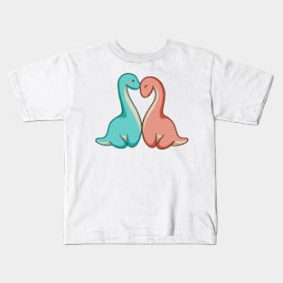 Cute long neck couple, dino, dinosaurs Kids T-Shirt